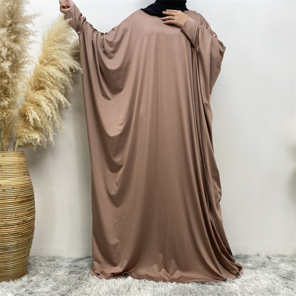 Modest Bat Sleeve Casual Abaya Dress