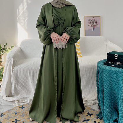 Women's Modest Plain Dress Two Piece Sets