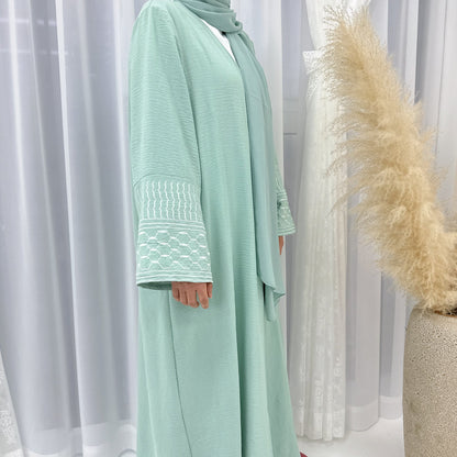 Women's Embroidered Fringed Modest Robe