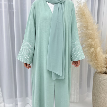 Women's Embroidered Fringed Modest Robe