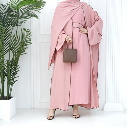 Modest Plain Dress Three-piece Sets