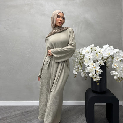 Women's Lace-up Modest Abaya Dress