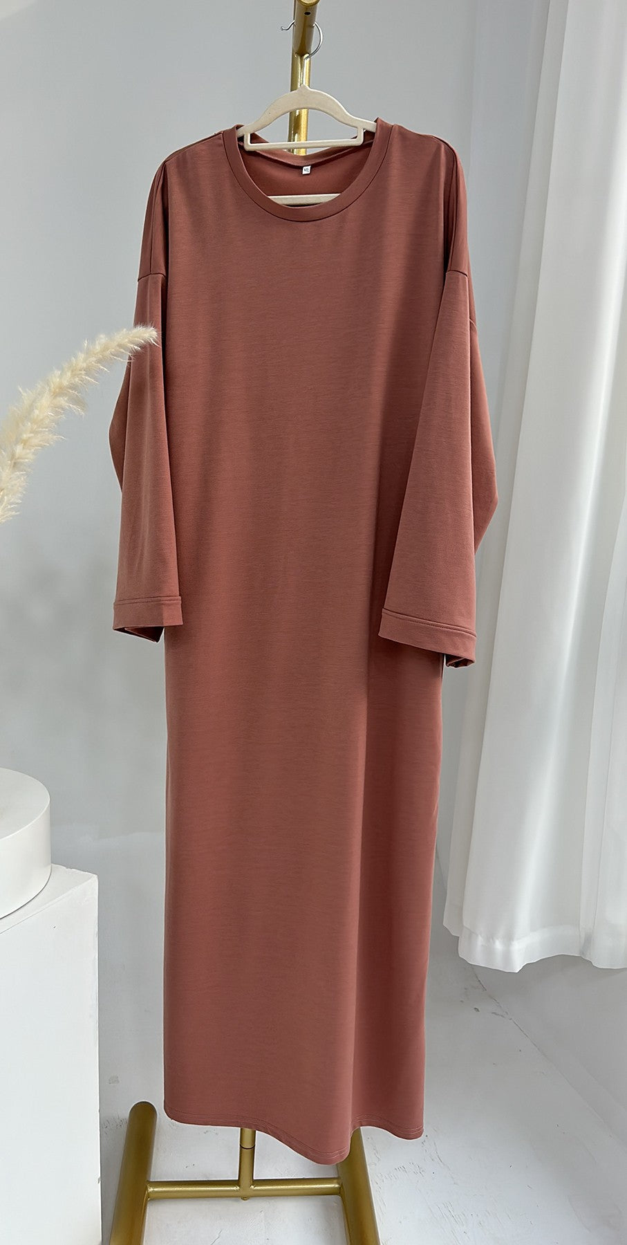 Women's Plain Sweatshirt Abaya Dress