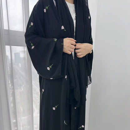 Flower Embroidery Graceful Robe