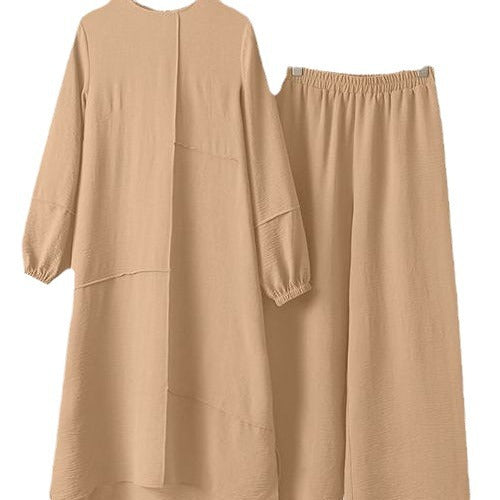 Stylish Women's Loose Shirt and Wide Leg Trouser Set