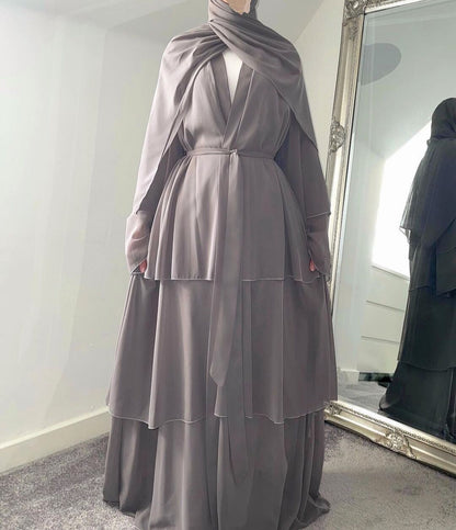 Women's Plain Robe Open Abaya Dress