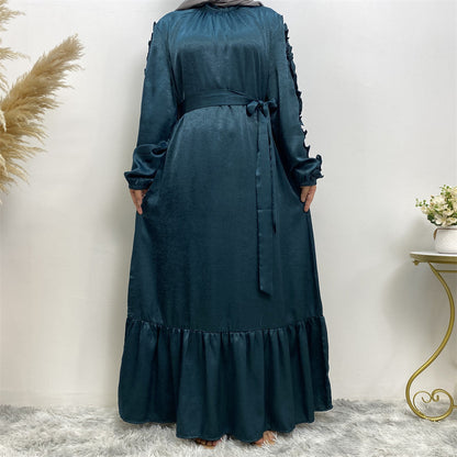 Elegant Modest Pleated Abaya Dress