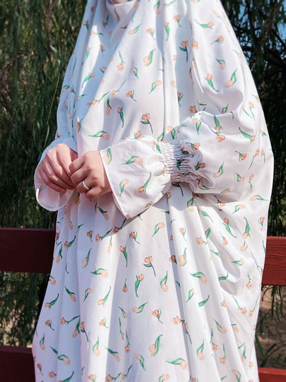 Modest Printed Abaya Dress Jilbab