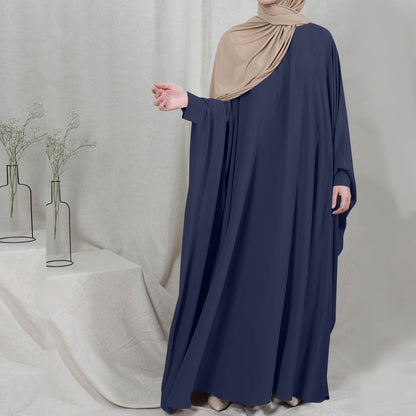 Women's Plain Bat Sleeve Abaya Dress