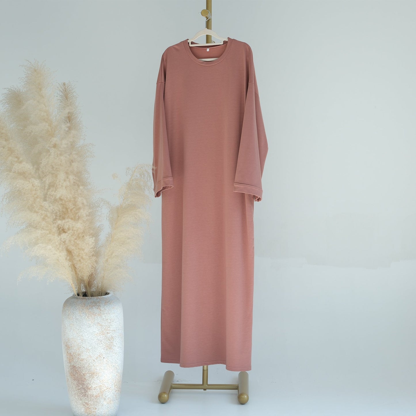 Women's Plain Sweatshirt Abaya Dress