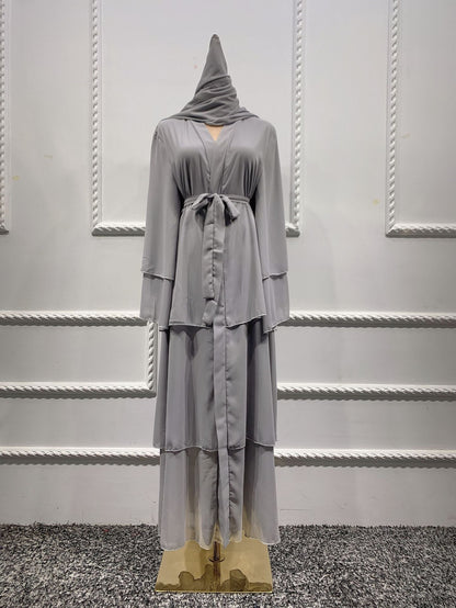 Women's Plain Robe Open Abaya Dress