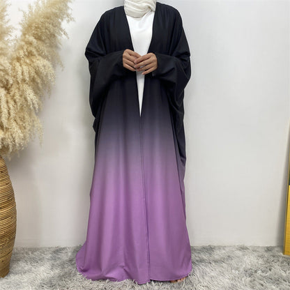 Women's Maxi Gradient Robe Open Abaya