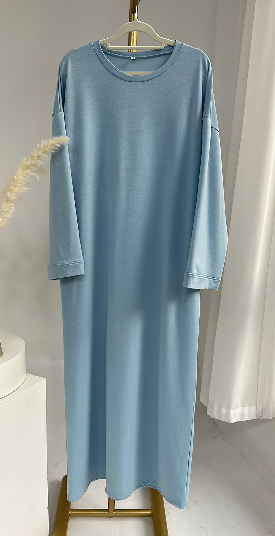 Women's Plain Sweatshirt Abaya Dress