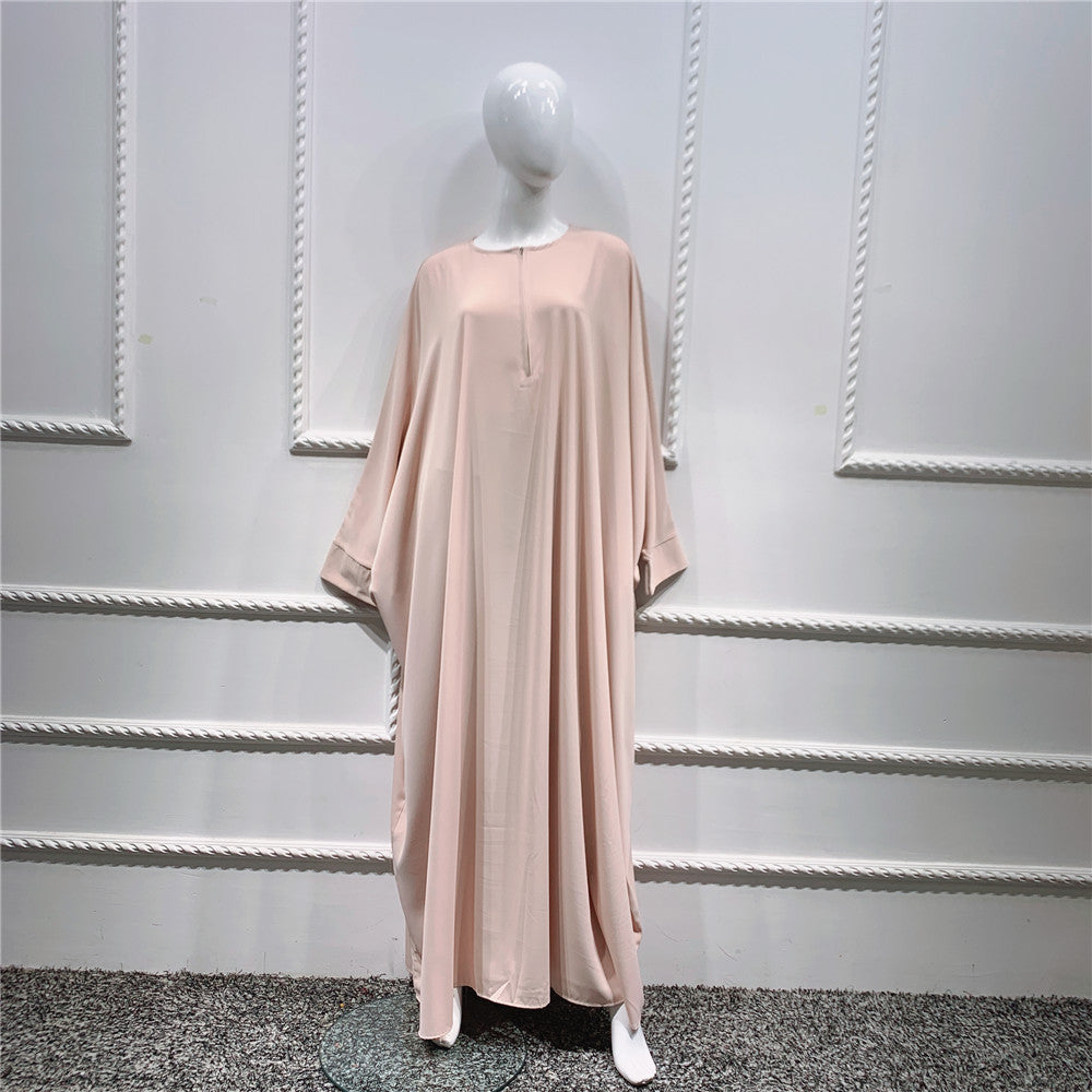 Women's Plain Bat Sleeve Abaya Dress