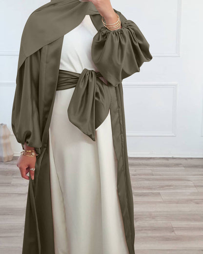 Modest Elegant Robe Open Abaya Dress