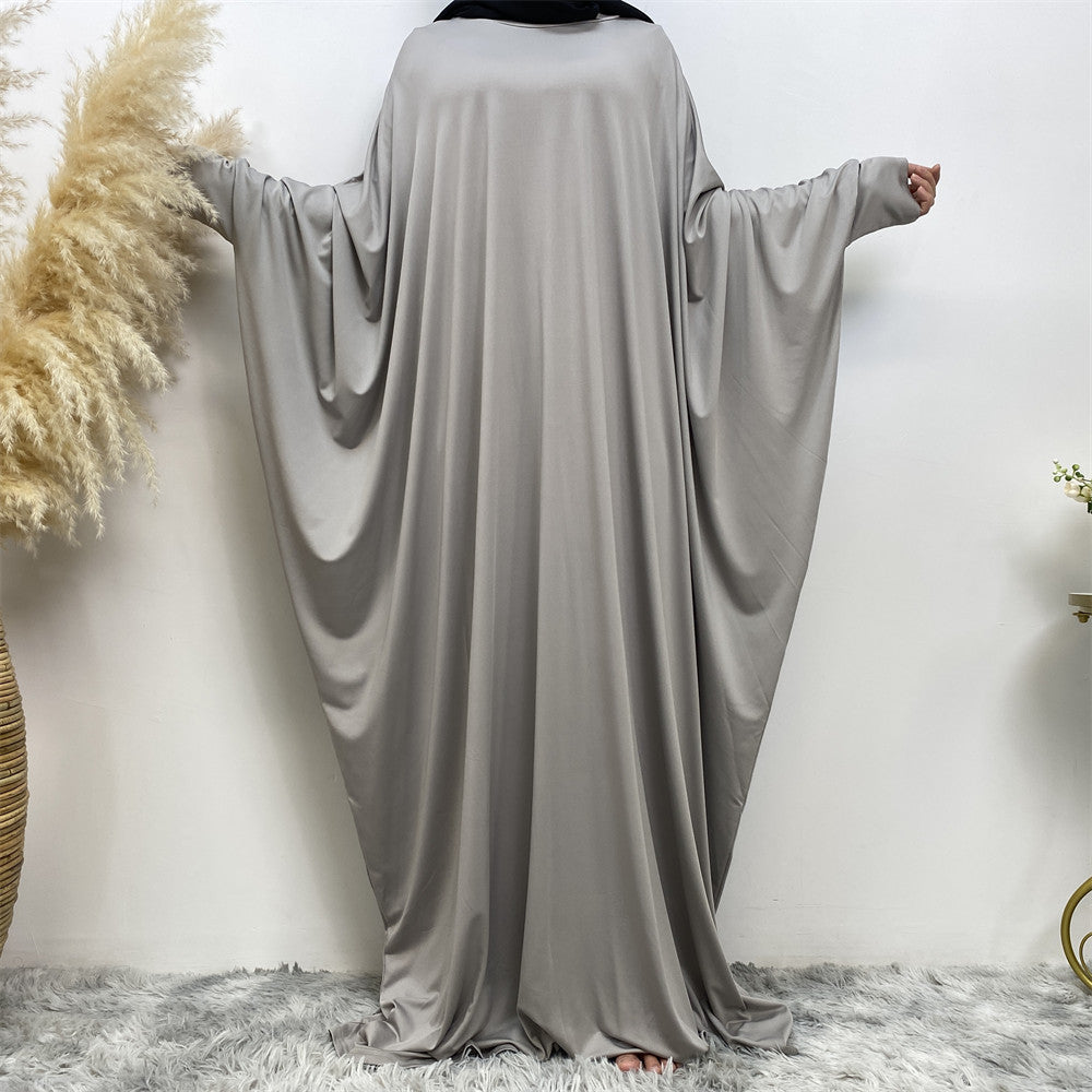 Modest Bat Sleeve Casual Abaya Dress