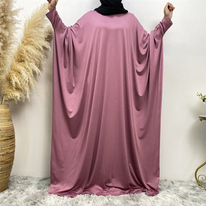 Modest Bat Sleeve Casual Abaya Dress