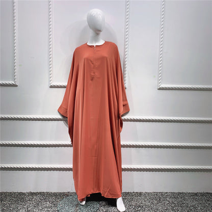 Women's Plain Bat Sleeve Abaya Dress