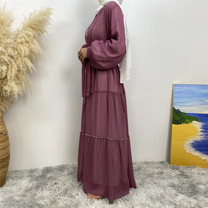 Women's Beaded Chiffon Modest Robe