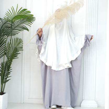 Women's Solid Color Ruffled Hijab