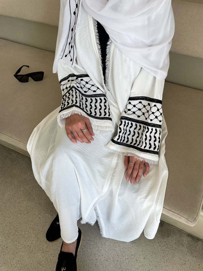 Women's Embroidered Fringed Modest Robe