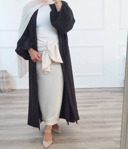 Modest Elegant Robe Open Abaya Dress