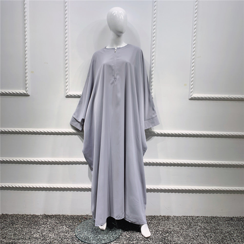 Women's Plain Bat Sleeve Abaya Dress