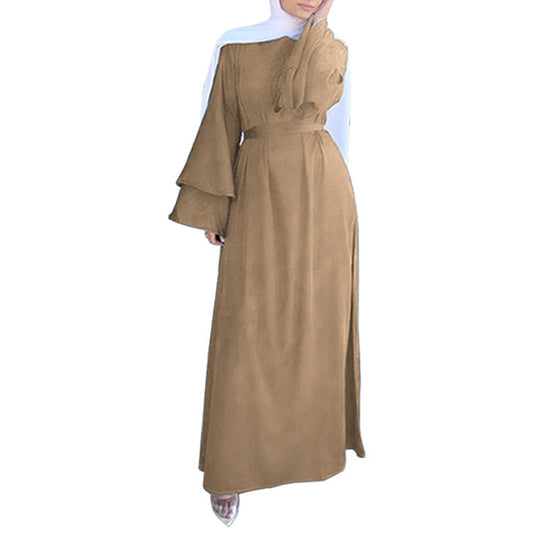 Women's Double Flare Sleeve Abaya Dress