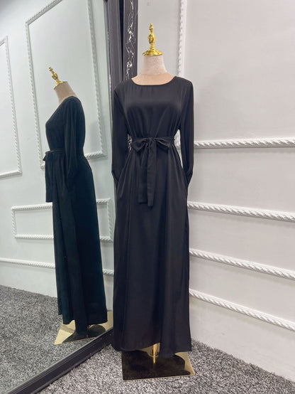 Modest Plain Plus Size Abaya Dress