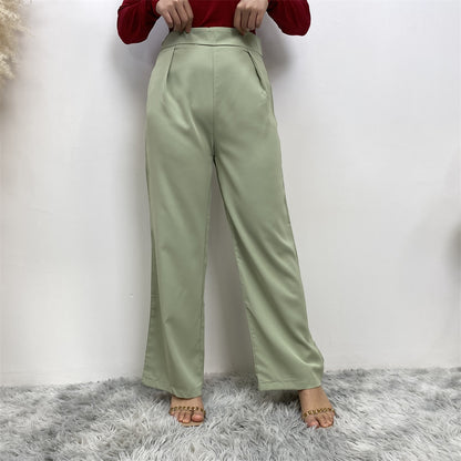 Women's Wide-leg Pants with Lace-up Two Piece Sets