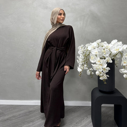 Women's Lace-up Modest Abaya Dress