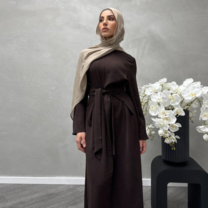 Women's Lace-up Modest Abaya Dress