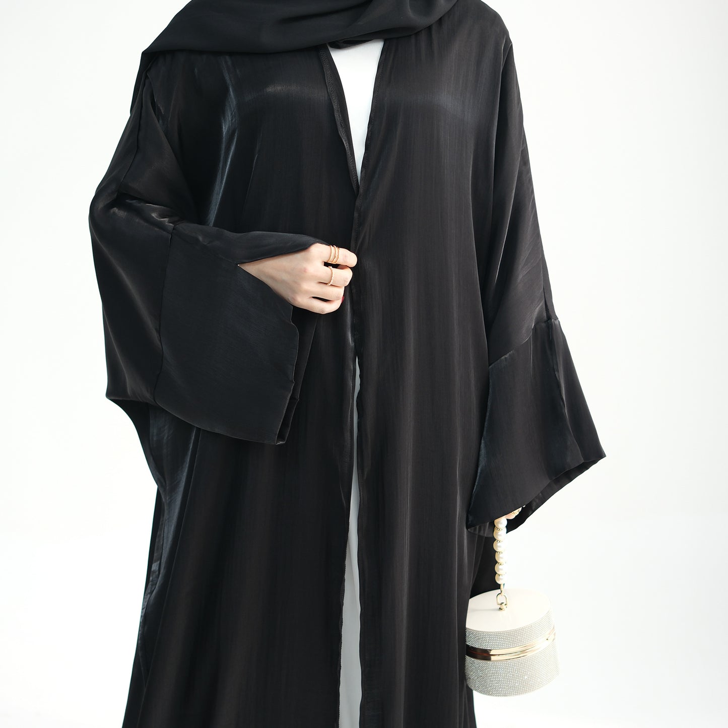 Plain Glitter Fabric Exquisite Robe