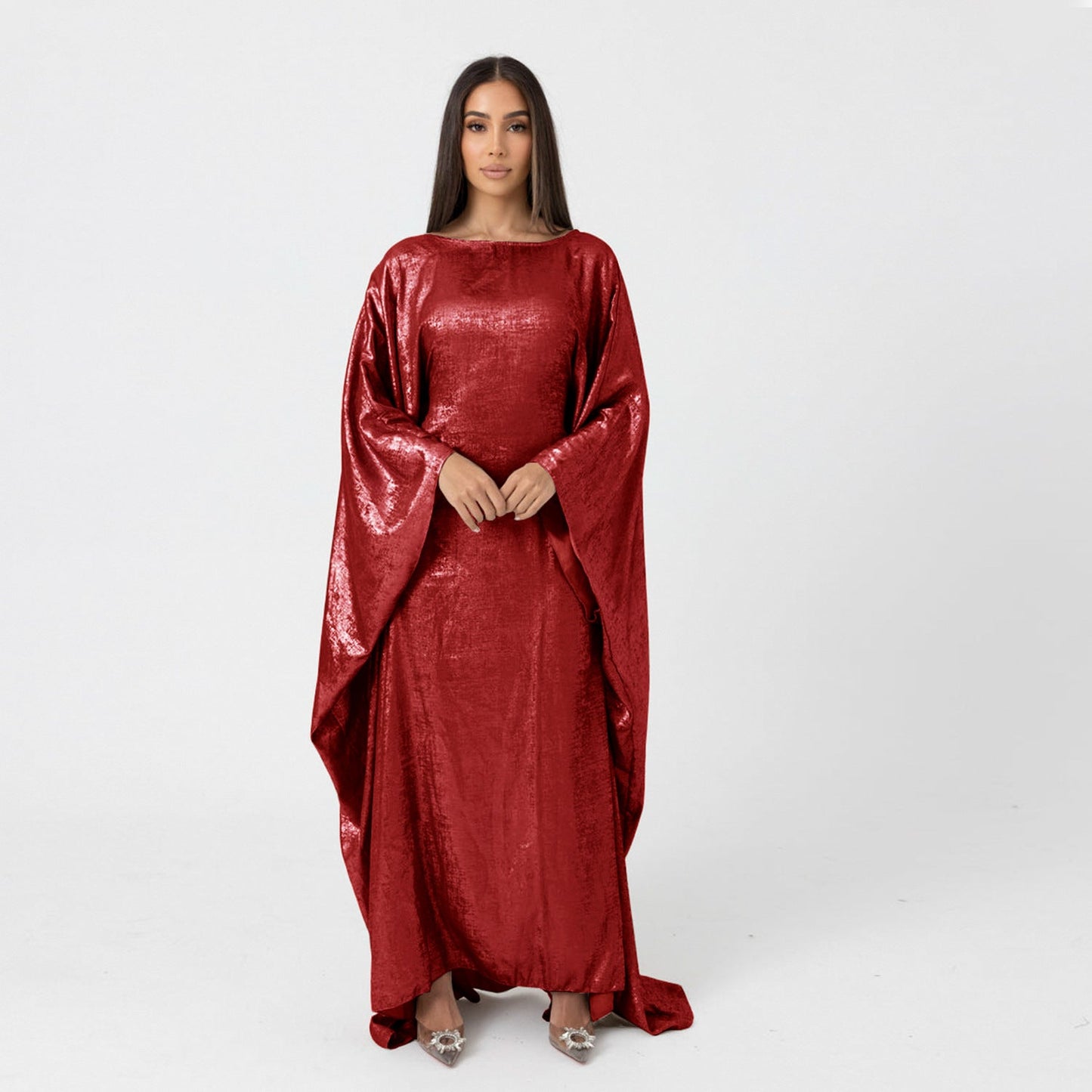 Muslim Solid Color Modest Abaya Dress