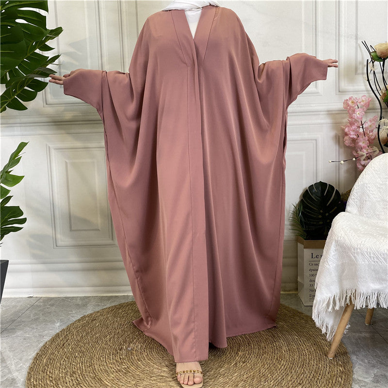 Women's Plain Button Robe Dress