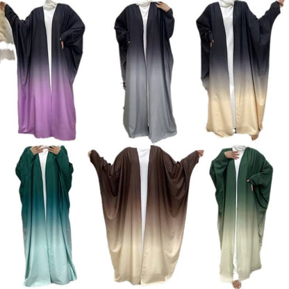 Women's Maxi Gradient Robe Open Abaya