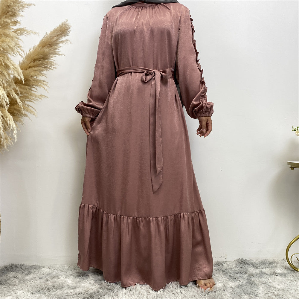 Elegant Modest Pleated Abaya Dress