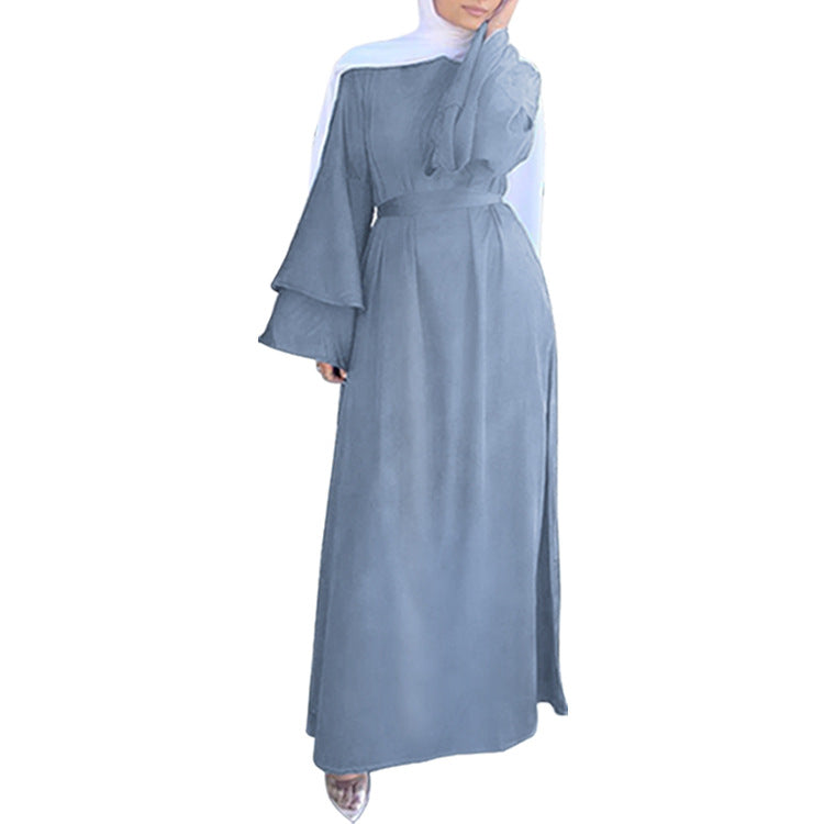 Women's Double Flare Sleeve Abaya Dress