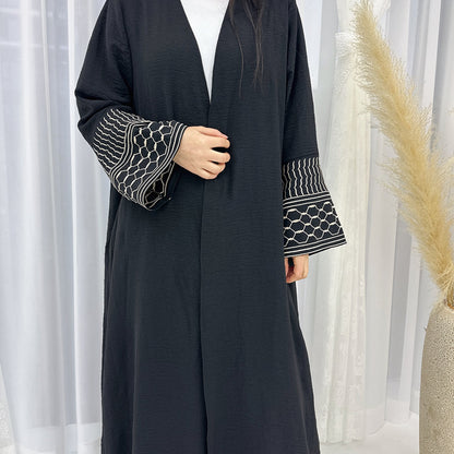 Women's Embroidered Fringed Modest Robe