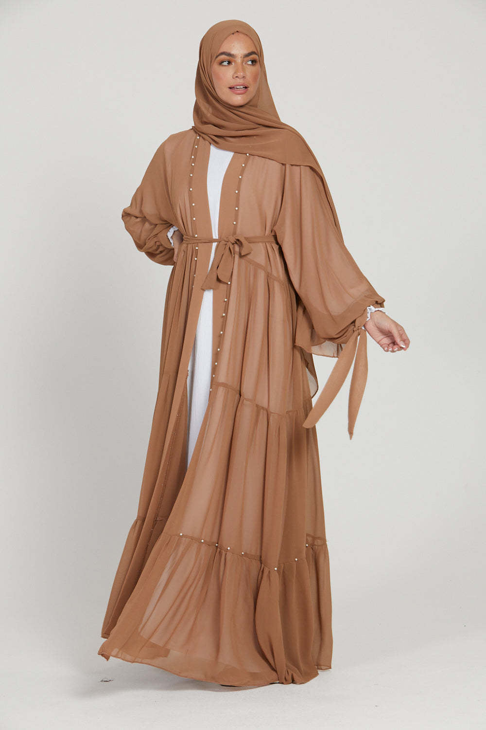 Women's Beaded Chiffon Modest Robe