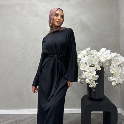 Women's Lace-up Modest Abaya Dress