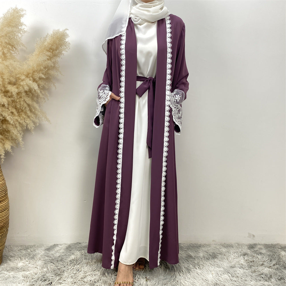 Patchwork Embroidered Abaya Robe