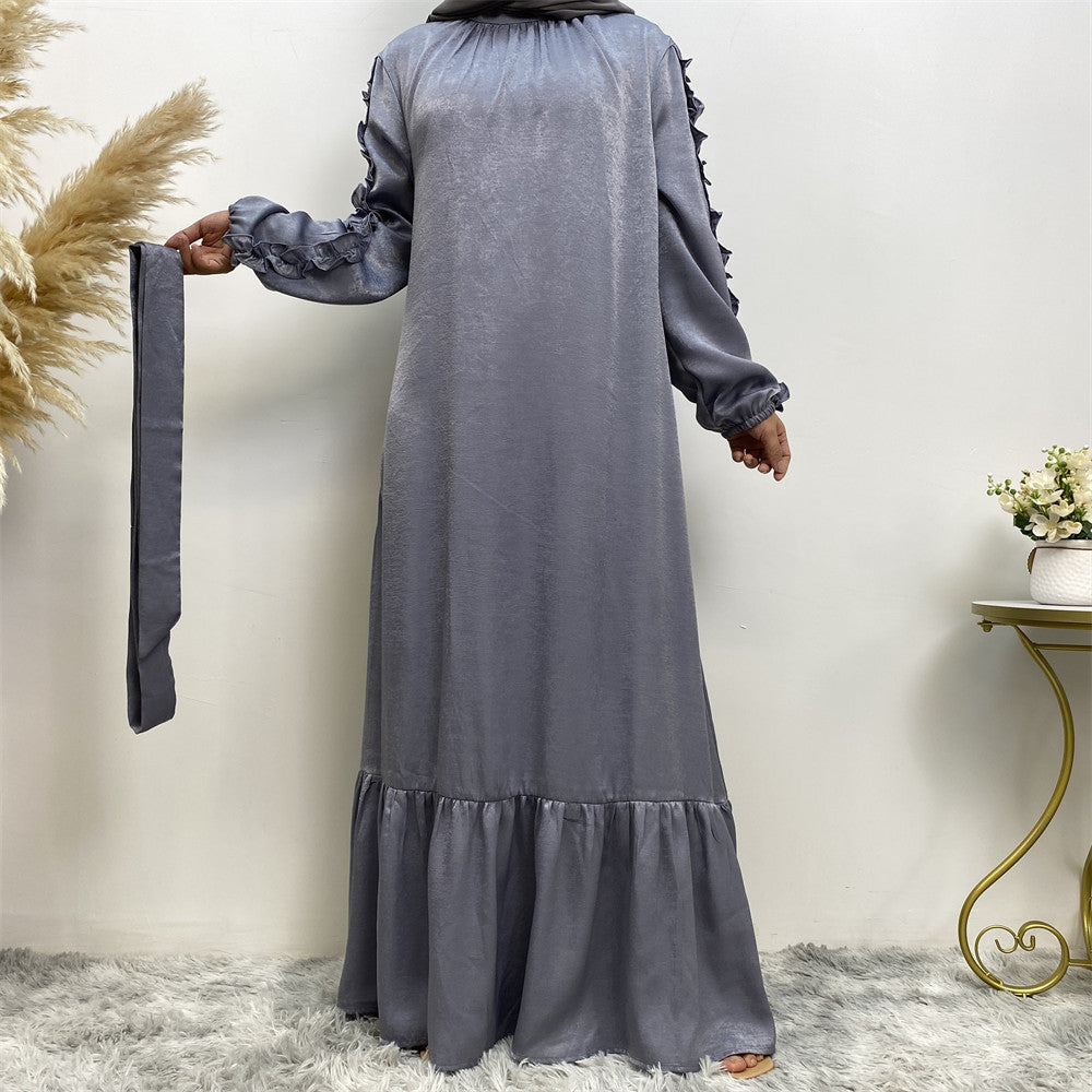 Elegant Modest Pleated Abaya Dress