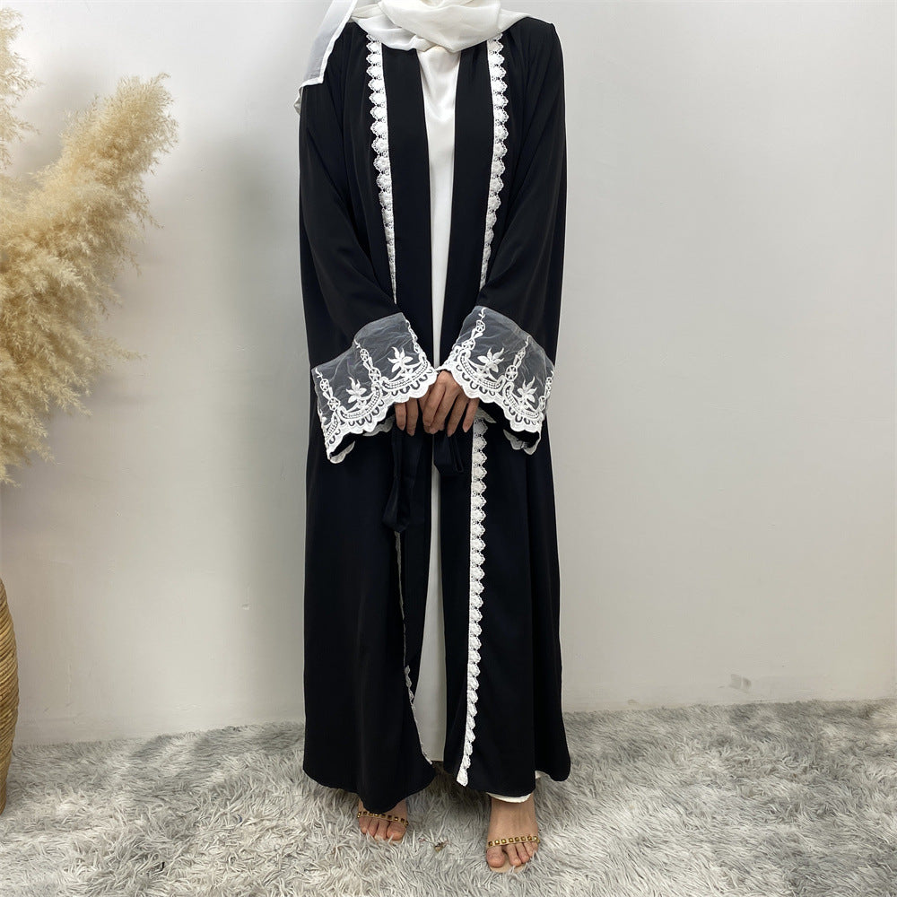 Patchwork Embroidered Abaya Robe