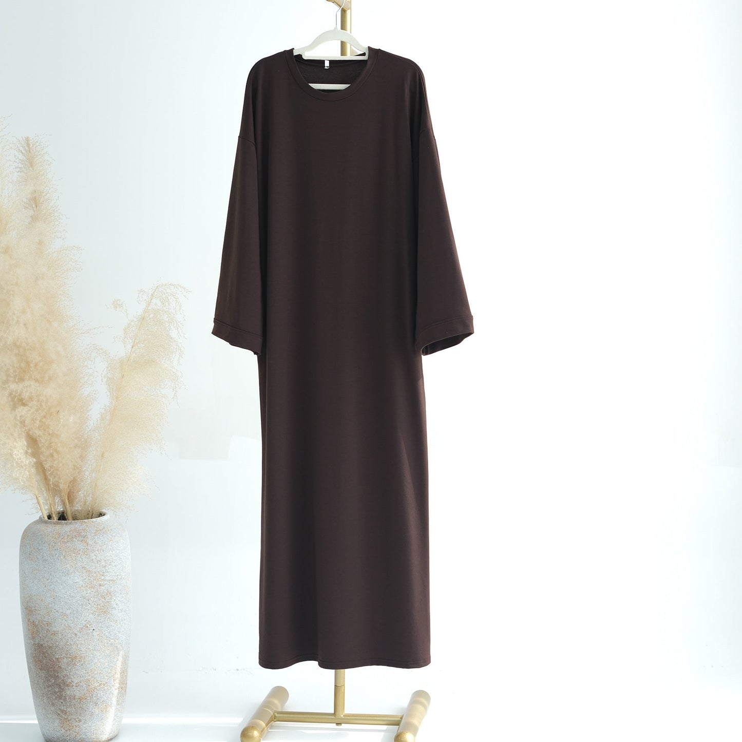 Women's Plain Sweatshirt Abaya Dress