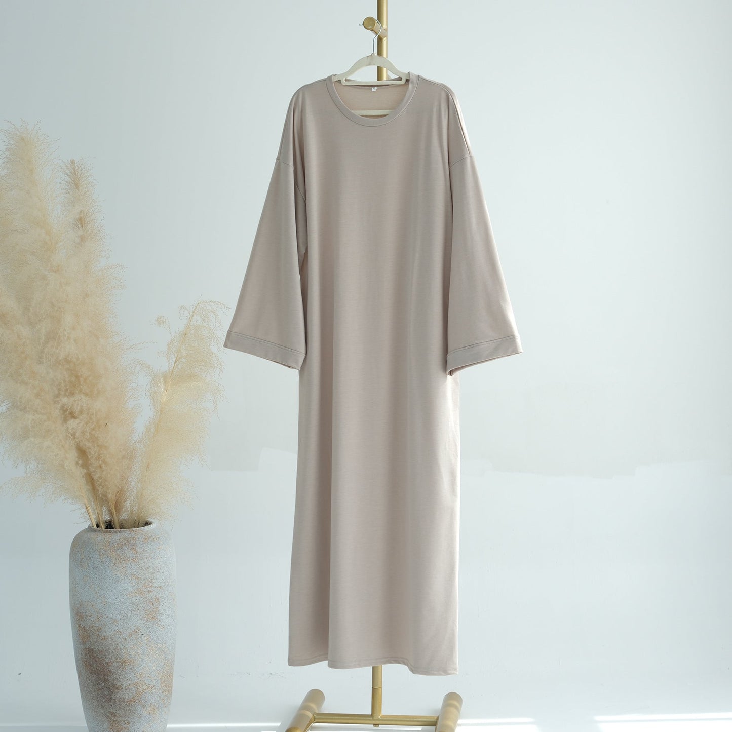 Women's Plain Sweatshirt Abaya Dress