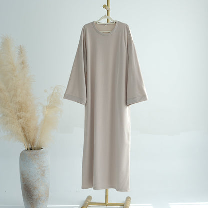 Women's Plain Sweatshirt Abaya Dress