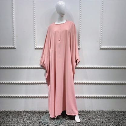 Women's Plain Bat Sleeve Abaya Dress