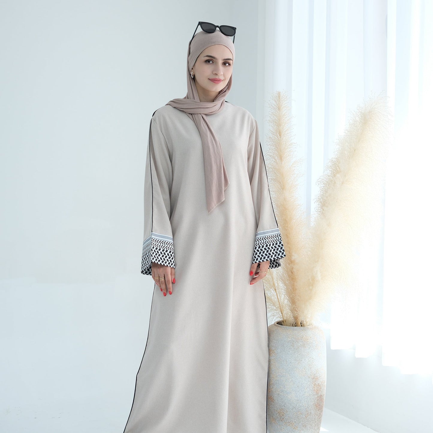 Modest Patchwork Elegant Abaya Dress