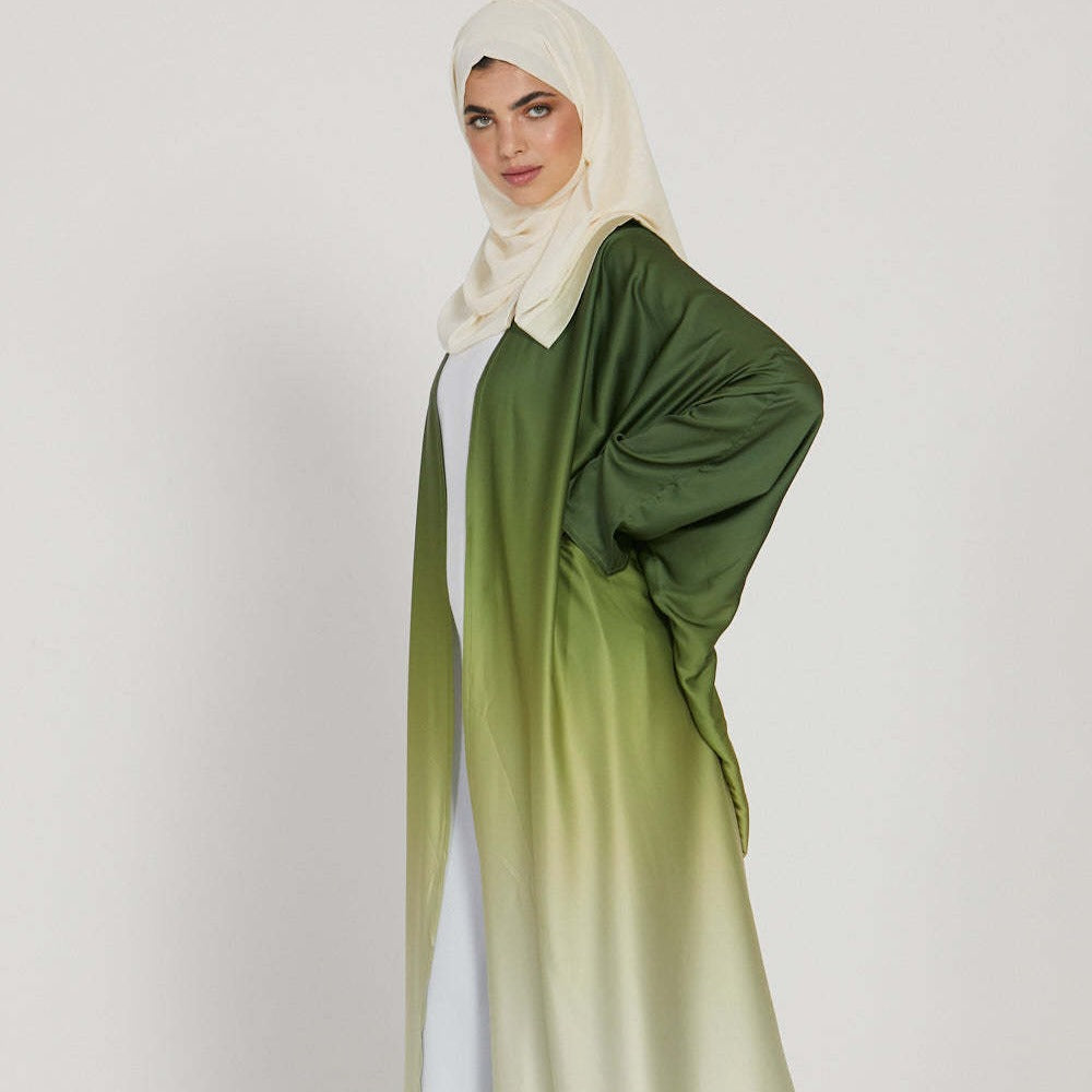 Women's Maxi Gradient Robe Open Abaya